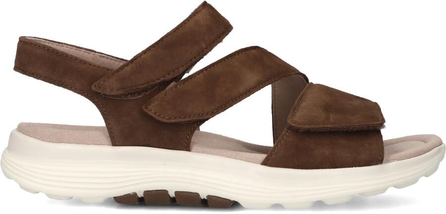 Gabor Dames Sandalen met hak 813.1 Bruin Suède Plateauzool - Foto 3