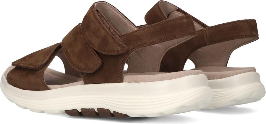 Gabor Dames Sandalen met hak 813.1 Bruin Suède Plateauzool - Foto 4