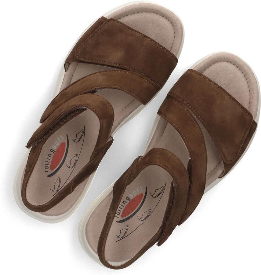 Gabor Dames Sandalen met hak 813.1 Bruin Suède Plateauzool - Foto 2