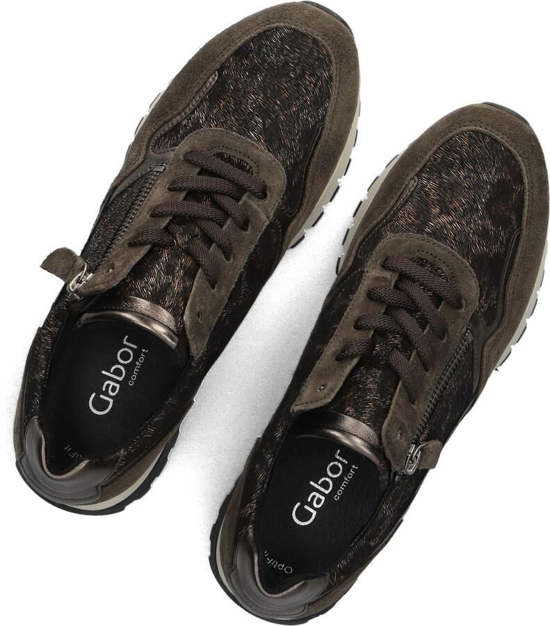 GABOR Lage Sneakers Dames 378 Maat: 37 5 Materiaal: Suède Kleur: Bruin