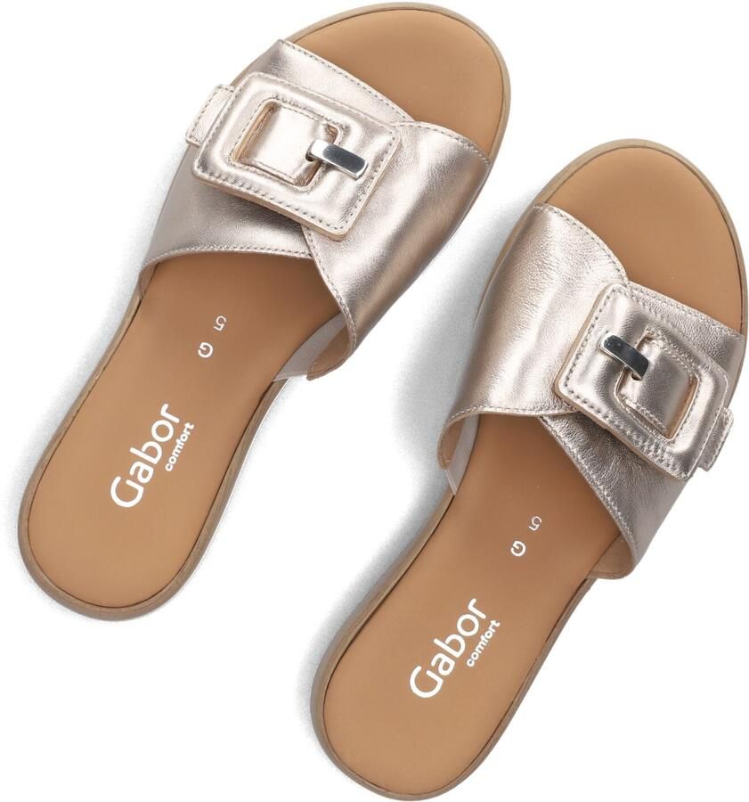 GABOR Slippers Dames 731.3 Maat: 39 Materiaal: Leer Kleur: Goudkleurig - Foto 2