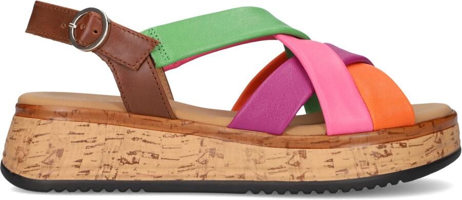 Gabor Dames Sandalen met hak 743 Multi Leer Plateauzool - Foto 4