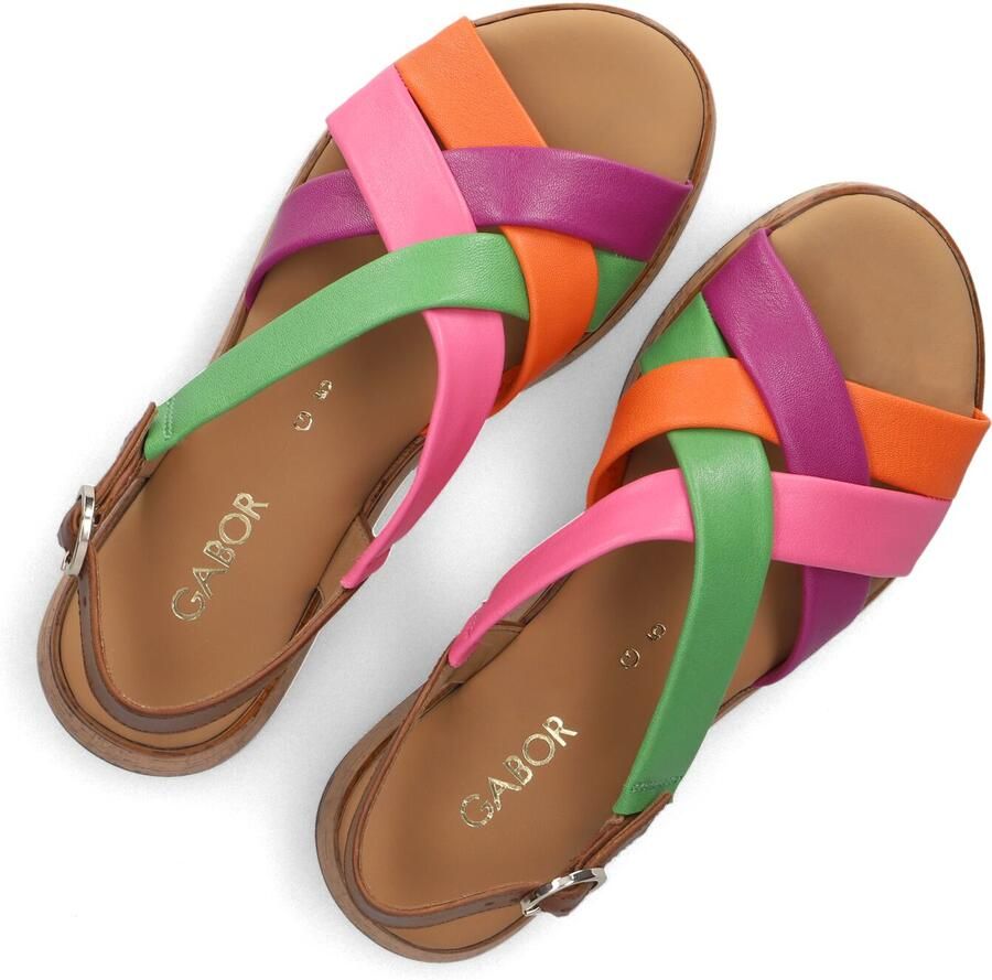 Gabor Dames Sandalen met hak 743 Multi Leer Plateauzool - Foto 2