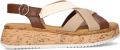 GABOR Sandaal cognac brokaat cappuccino - Multicolor