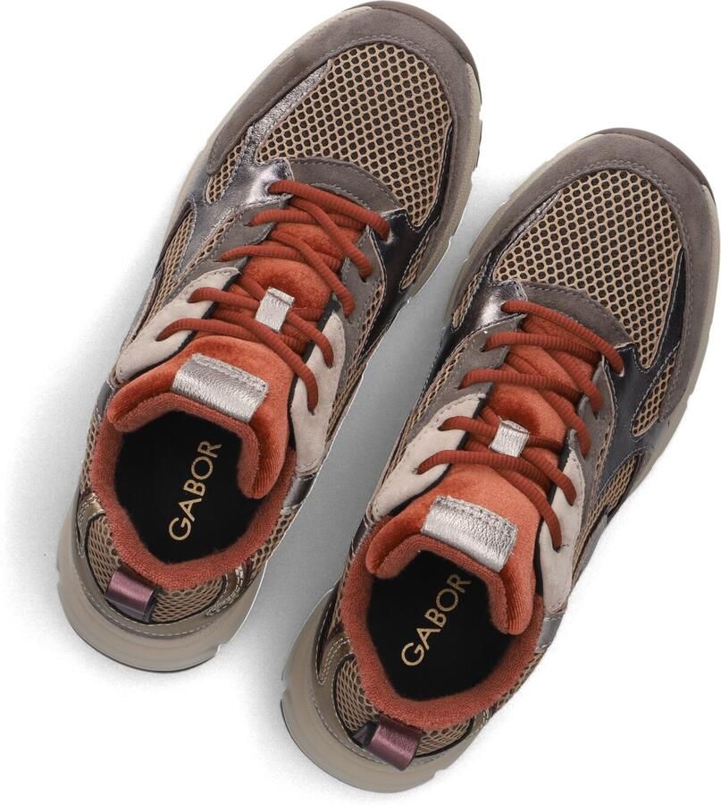 Gabor Sneakers Metallic taupe roze Suède Dames - Foto 2