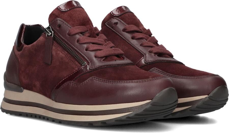 Gabor 528 Sneakers Suède Dames Bordeaux
