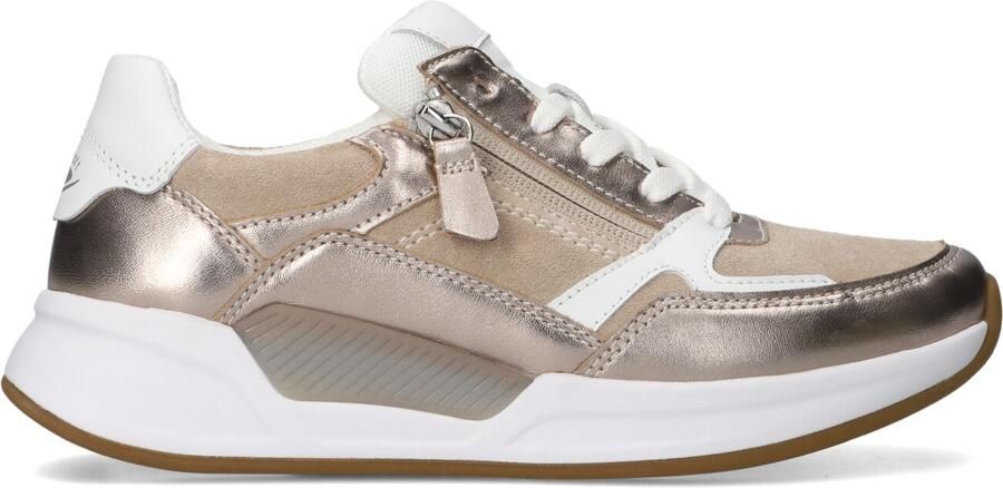 Gabor Rollingsoft Gabor Veterschoen Rolling Soft Rits Beige Goud