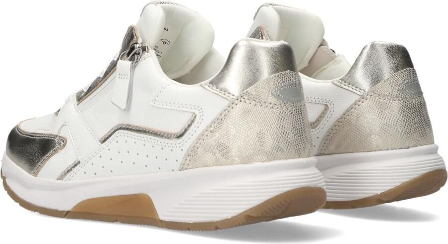 Gabor Rollingsoft Sneaker Veter en Rits Wit Goud Leer - Foto 4