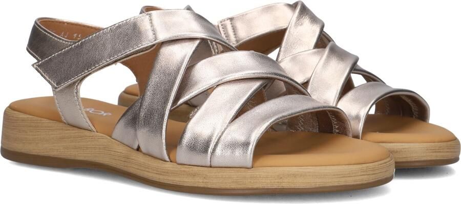 Gabor 736.1 Sandalen Met Sleehak Dames Zilverkleurig