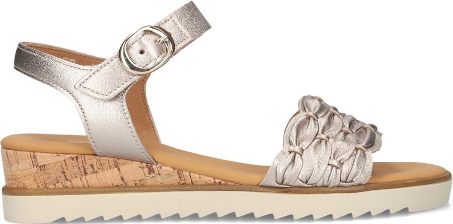 Gabor 758 Sandalen Met Sleehak Dames Zilverkleurig - Foto 4