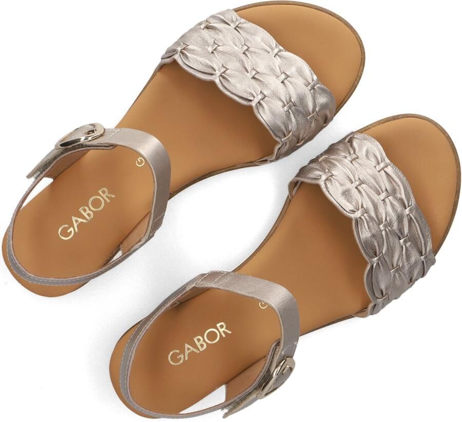 Gabor 758 Sandalen Met Sleehak Dames Zilverkleurig - Foto 2