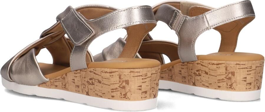 Gabor 761 Sandalen Met Sleehak Dames Zilverkleurig - Foto 4