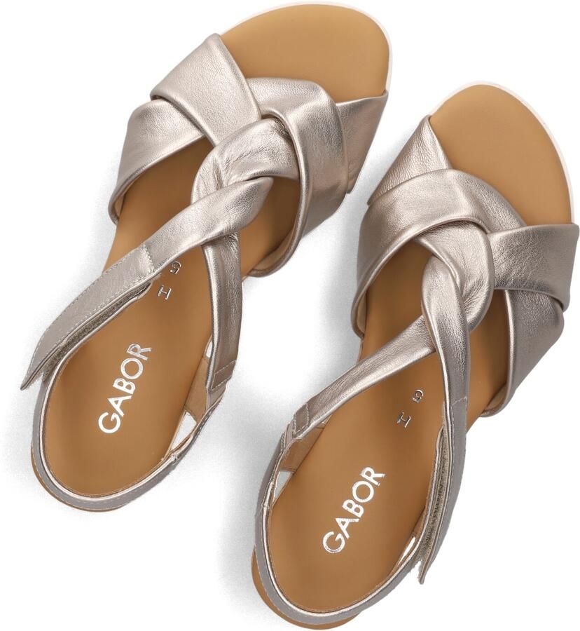 Gabor 761 Sandalen Met Sleehak Dames Zilverkleurig - Foto 2