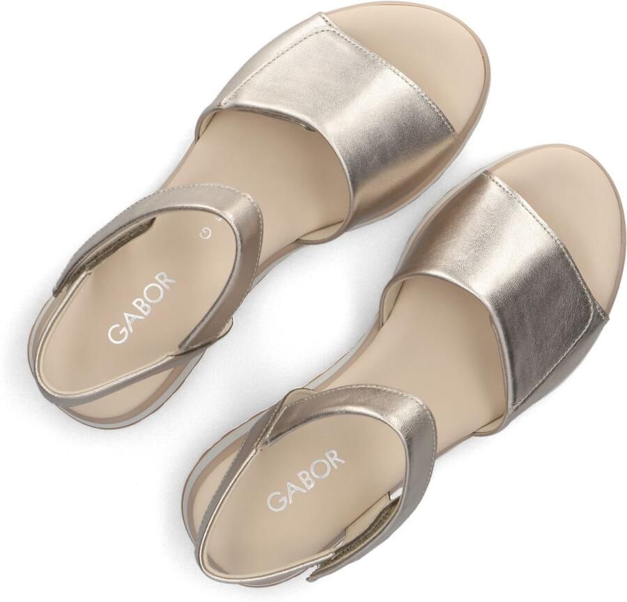 Gabor Dames Sandalen met hak 840.1 Zilverkleurig Leer Plateauzool - Foto 2