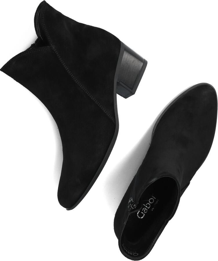 GABOR Enkellaarsjes Dames 680.2 Maat: 35 5 Materiaal: Suède Kleur: Zwart