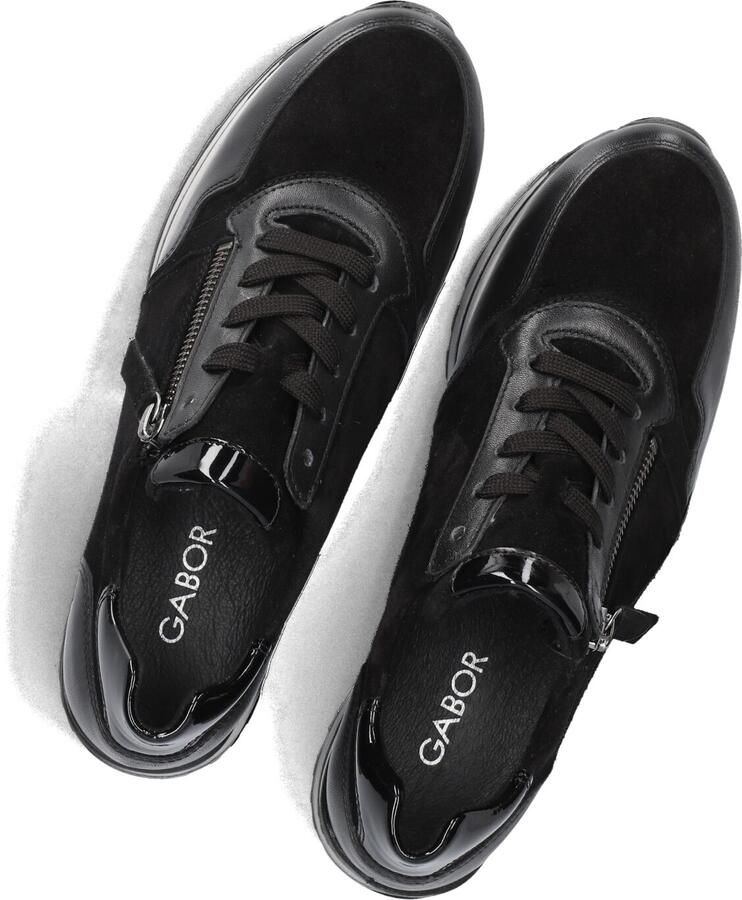 Gabor Dames Lage sneakers 528 Zwart Suède - Foto 2