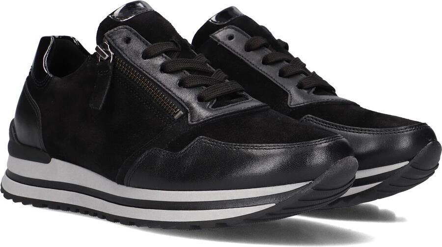 Gabor Dames Lage sneakers 528 Zwart Suède