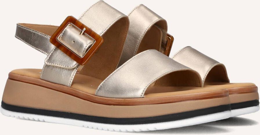 Gabor Gouden Leren Sandalen 744.4 Stijlvol Yellow Dames