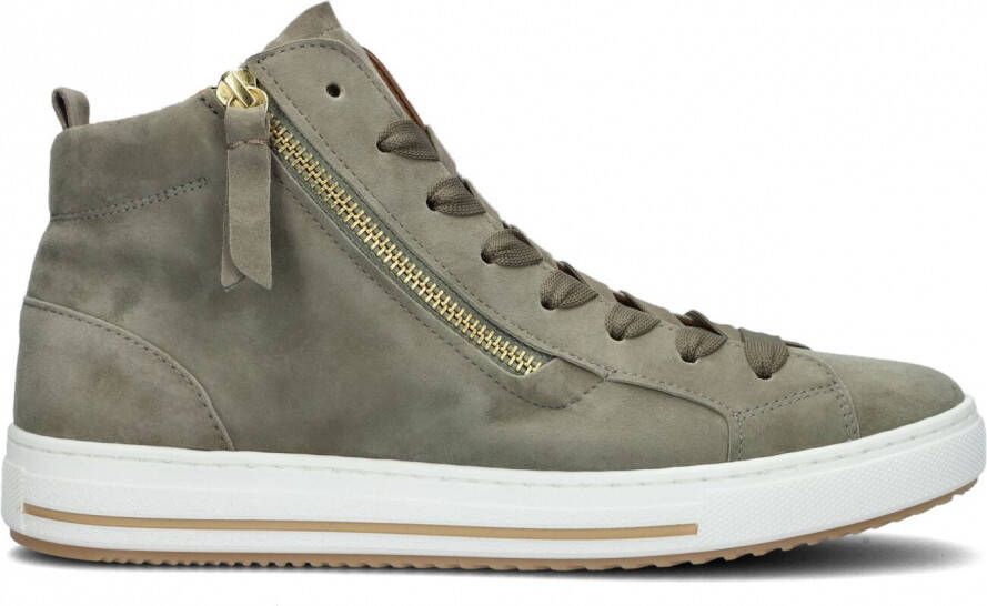 GABOR Hoge Sneakers Dames 505.1 Maat: 37 5 Materiaal: Suède Kleur: Groen