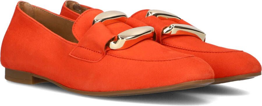 Gabor Oranje Loafers met Gouden Horsebit Detail Orange Dames