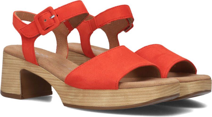 Gabor Oranje Suède Sandalen met Blokhak Orange Dames