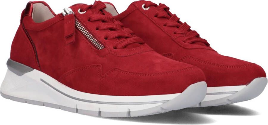 Gabor 587 Lage sneakers Dames Rood - Schoenen.nl