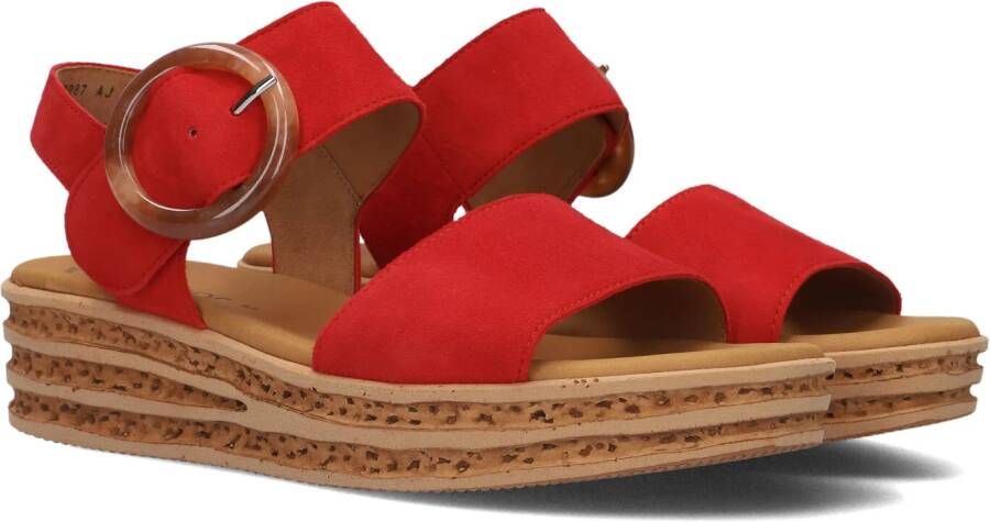 Gabor 550.2 Sandalen Met Sleehak Dames Rood