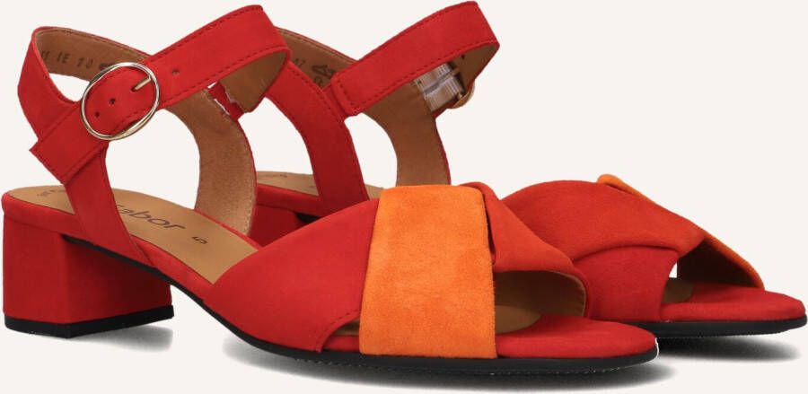 Gabor Rode Sandalen voor Stijlvolle Lente- en Zomerdagen