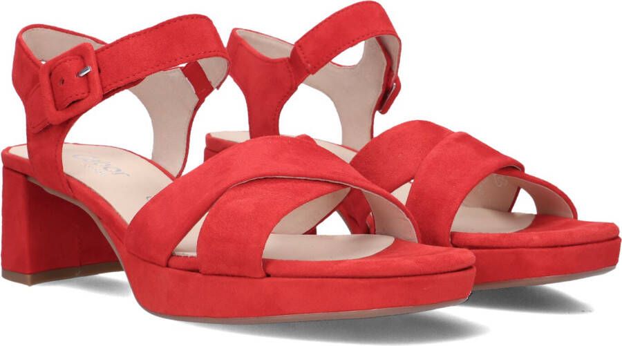 GABOR Dames 953 Maat: 41 Materiaal: Suède Kleur: Rood