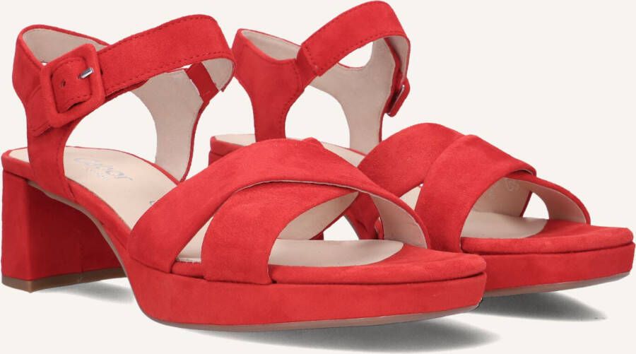 GABOR Dames 953 Maat: 36 Materiaal: Suède Kleur: Rood