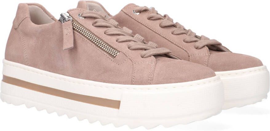 GABOR Lage Sneakers Dames 498 Maat: 40 5 Materiaal: Suède Kleur: Beige