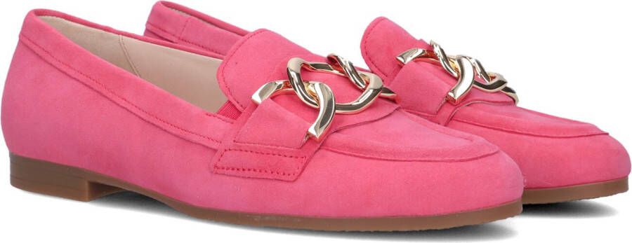 Gabor Roze Suède Loafers met Kettingdetail Pink Dames