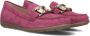 Gabor Roze Suède Loafers met Gouden Detail Pink Dames - Thumbnail 1