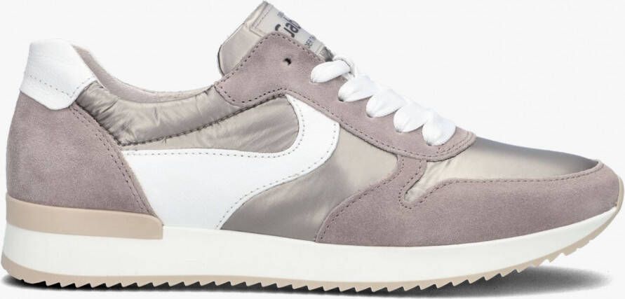 Gabor Beige Leren en Textiel Sneakers Beige Dames