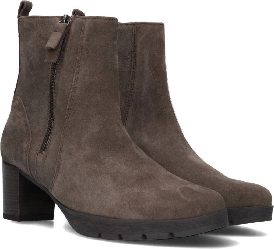 Gabor 073 Enkellaarsjes Enkelboots met rits Dames Taupe