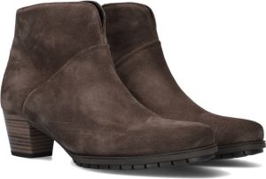 Bruin Tinten 600-1 Enkellaarsjes Enkelboots met rits Dames Taupe