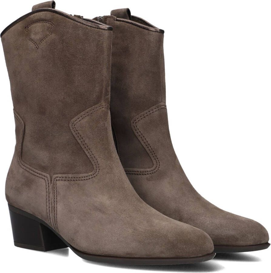 GABOR Enkellaarsjes Dames 681.2 Maat: 36 Materiaal: Suède Kleur: Taupe