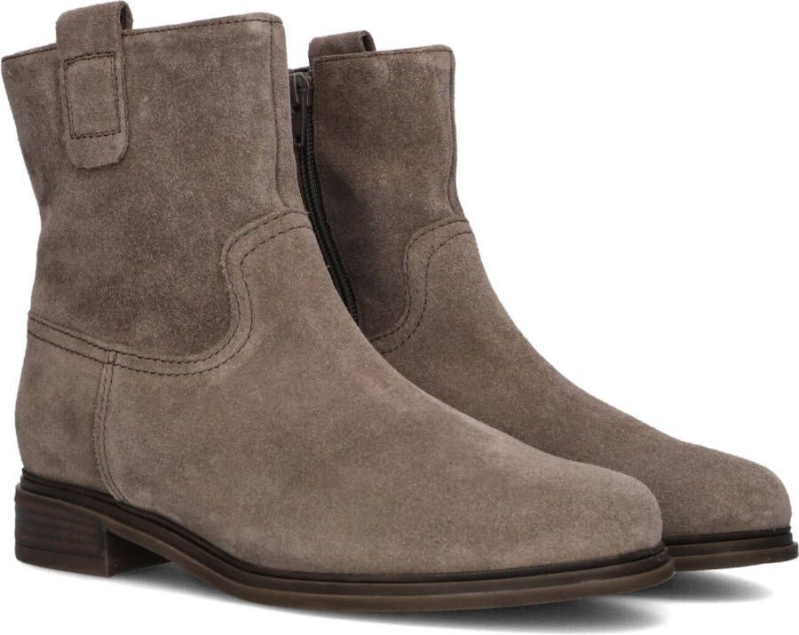 GABOR Enkellaarsjes Dames 790.1 Maat: 35 5 Materiaal: Suède Kleur: Taupe
