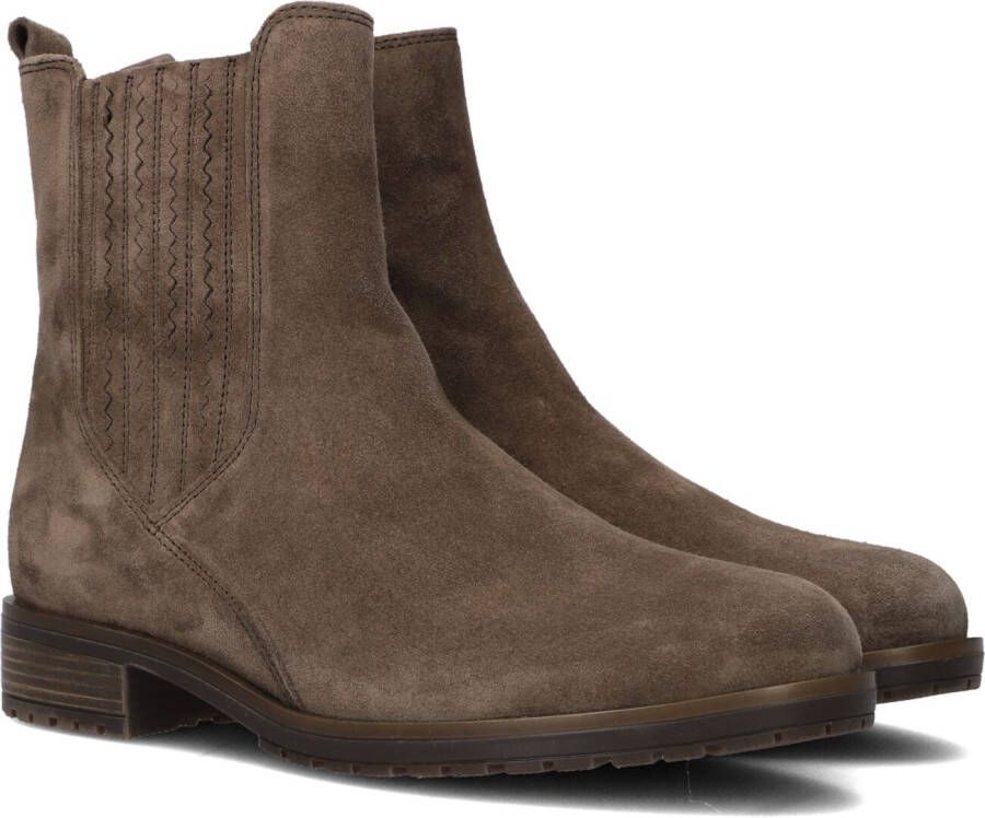 GABOR Enkellaarsjes Dames 792.1 Maat: 36 Materiaal: Suède Kleur: Taupe