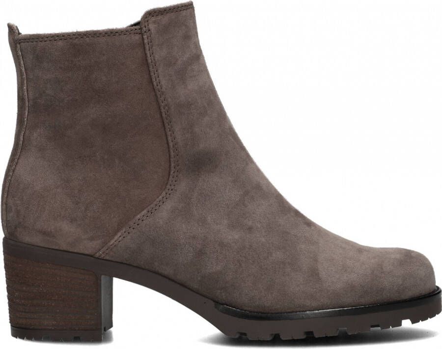 GABOR Enkellaarsjes Dames 800.1 Maat: 42 Materiaal: Suède Kleur: Taupe