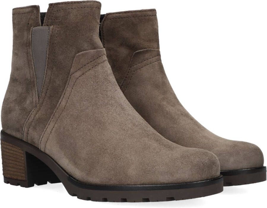 Bruin Tinten 804 Enkellaarsjes Enkelboots met rits Dames Taupe