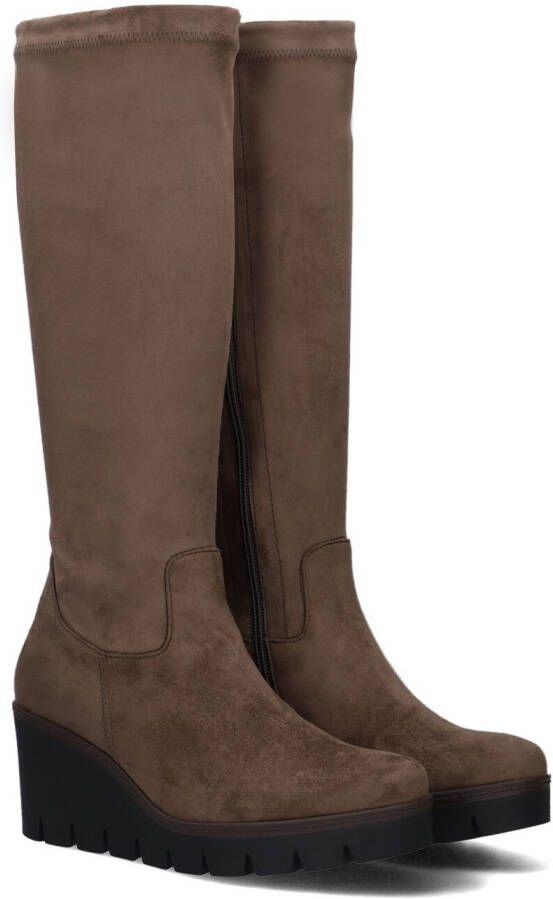 GABOR Hoge Laarzen Dames 789 Maat: 43 Materiaal: Suèdelook Kleur: Taupe