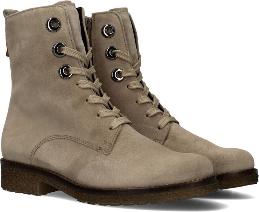 Gabor Bruin Tinten 705 Veterboots Laarzen Met Veters Dames Taupe