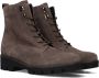 Bruin Tinten 776 Veterboots Laarzen Met Veters Dames Taupe - Thumbnail 1