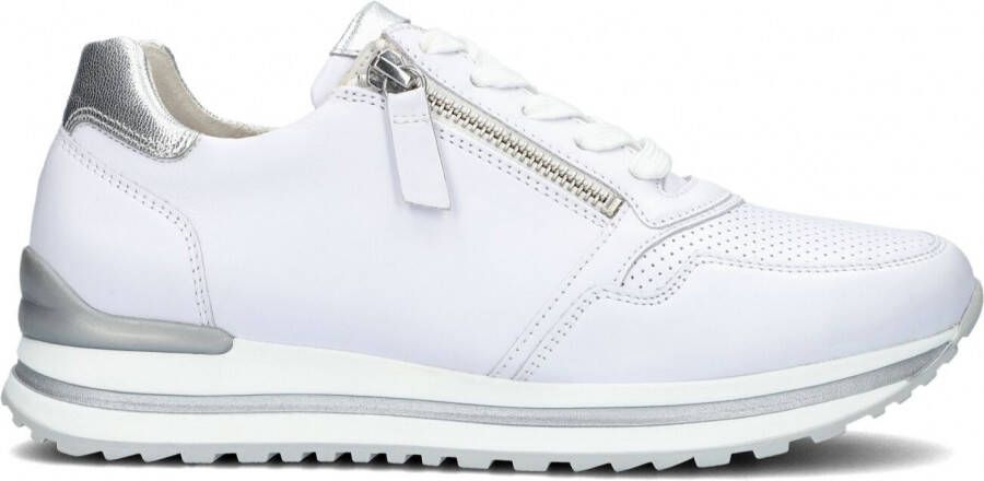 Gabor Witte Zilveren Leren Sport Basket Multicolor Dames