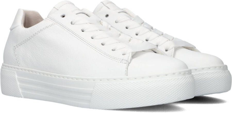 Gabor Witte Leren Sneakers voor Dames White Dames