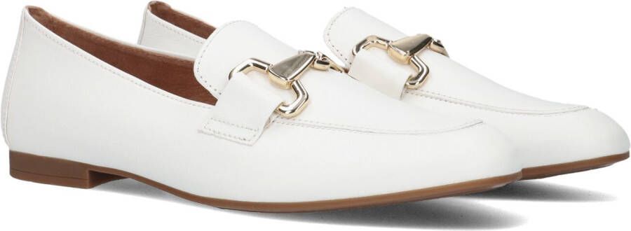 Gabor Witte Loafer met Gouden Details White Dames