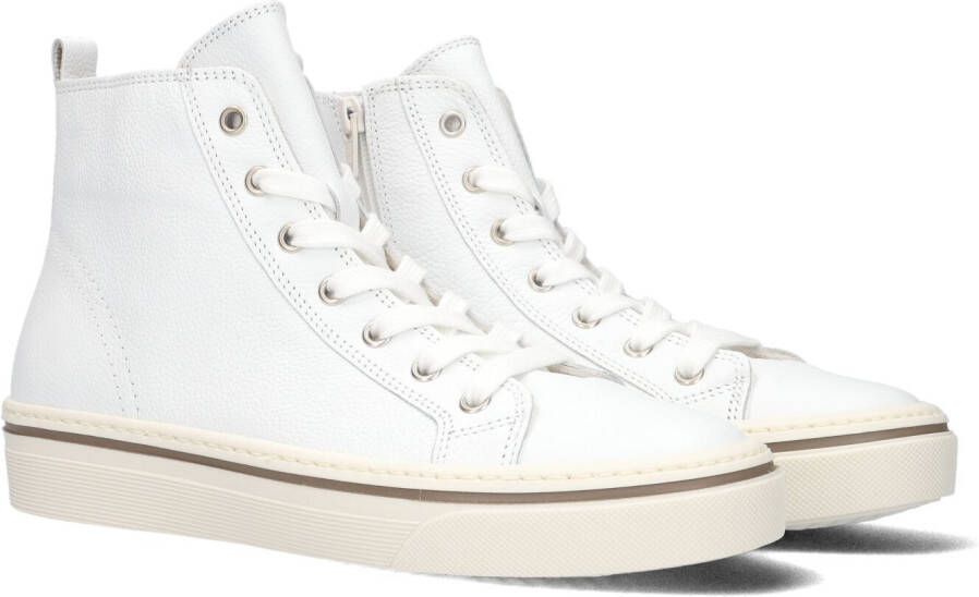 Gabor Witte High-Top Sneaker met Rits White Dames