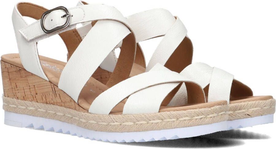 Bruin Tinten 832 Sandalen Met Sleehak Dames Wit