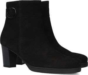 Gabor Enkellaarsjes zwart Suede